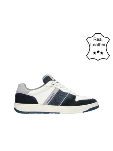 Bullboxer Leder-Sneakers in Dunkelblau/ Weiß