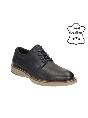 Bullboxer Leder-Schnürschuhe in Dunkelblau