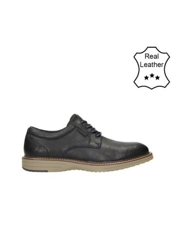 Bullboxer Leder-Schnürschuhe in Dunkelblau