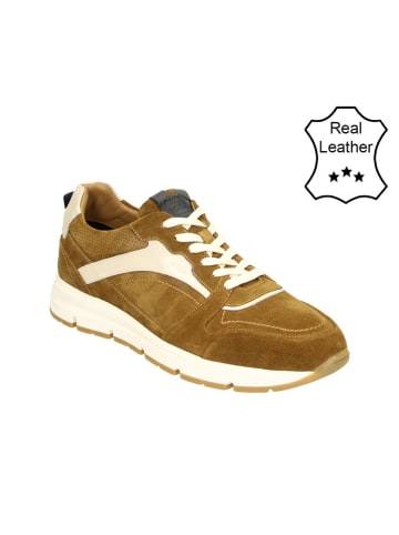 Bullboxer Leren sneakers cognackleurig