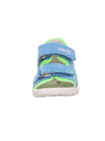 superfit Leder-Halbsandalen "Flow" in Hellblau/ Grün/ Weiß