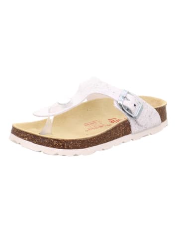 superfit Leren teenslippers lichtroze/zilverkleurig