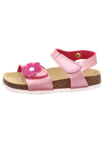 superfit Leder-Sandalen in Rosa