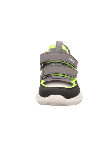 superfit Leder-Sneakers "Rush" in Grau/ Schwarz/ Gelb