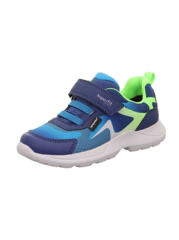 superfit Leder-Sneakers "Rush" in Grün/ Hellblau/ Dunkelblau
