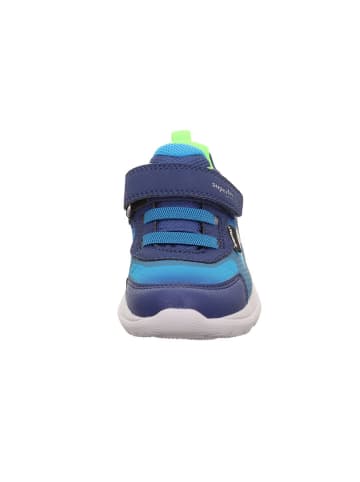 superfit Leder-Sneakers "Rush" in Grün/ Hellblau/ Dunkelblau