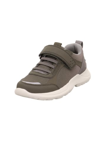 superfit Leder-Sneakers "Rush" in Khaki/ Grau