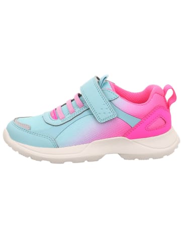 superfit Leder-Sneakers "Rush" in Hellblau/ Pink