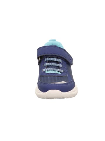 superfit Leder-Sneakers "Rush" in Dunkelblau/ Hellblau