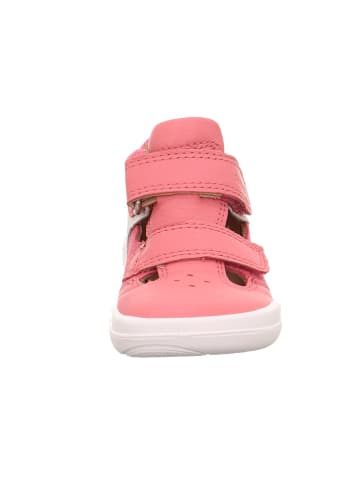 superfit Barfuß Leder-Halbsandalen "Superfree" in Pink/ Weiß