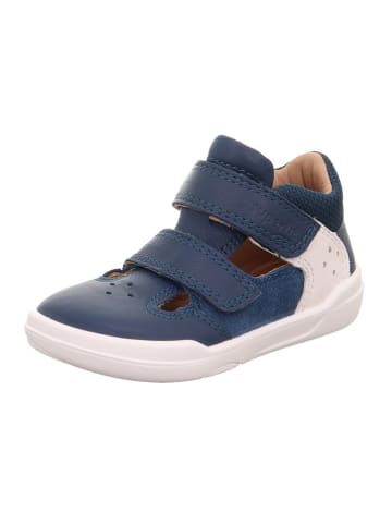 superfit Barfuß Leder-Halbsandalen "Superfree" in Dunkelblau/ Weiß