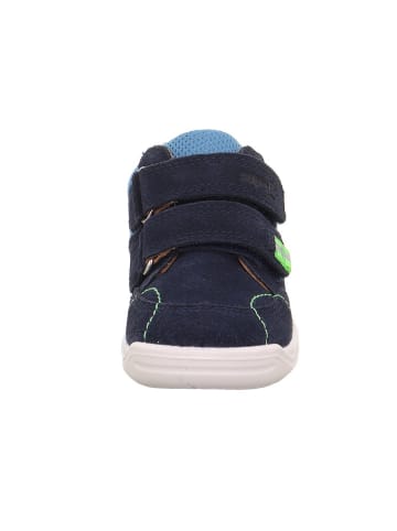 superfit Leder-Stiefeletten "Whaley" in Dunkelblau/ Hellblau
