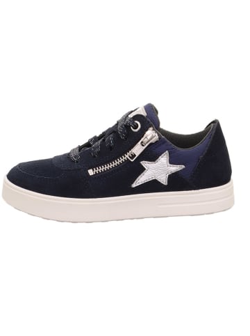 superfit Leder-Sneakers "Stella" in Schwarz/ Dunkelblau