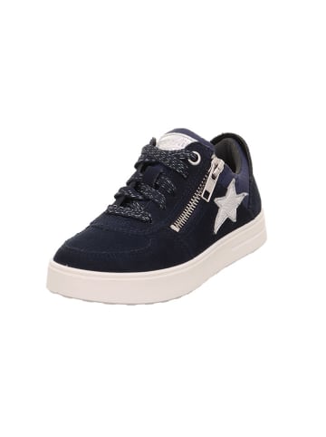superfit Leder-Sneakers "Stella" in Schwarz/ Dunkelblau