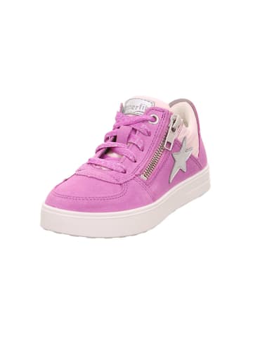superfit Skórzane sneakersy "Stella" w kolorze jasnoróżowo-fioletowym