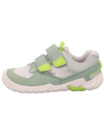 superfit Barfuß Leder-Sneakers "Trace" in Grün/ Weiß