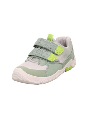 superfit Barfuß Leder-Sneakers "Trace" in Grün/ Weiß