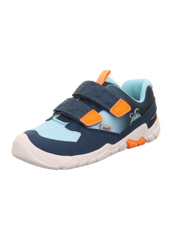 superfit Barfuß Leder-Sneakers "Trace" in Dunkelblau/ Hellblau