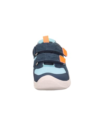 superfit Barfuß Leder-Sneakers "Trace" in Dunkelblau/ Hellblau