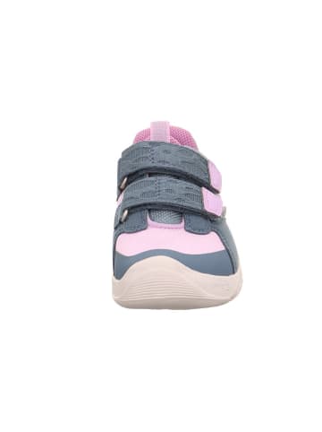 superfit Skórzane sneakersy "Trace" w kolorze szaro-jasnoróżowym do chodzenia na boso