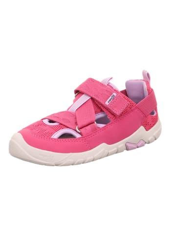 superfit Barfuß Leder-Halbsandalen "Trace" in Pink