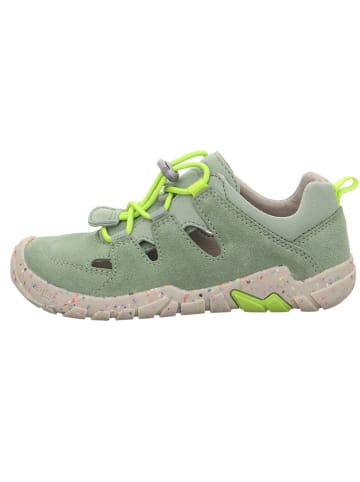 superfit Barfuß Leder-Halbsandalen "Trace" in Grün
