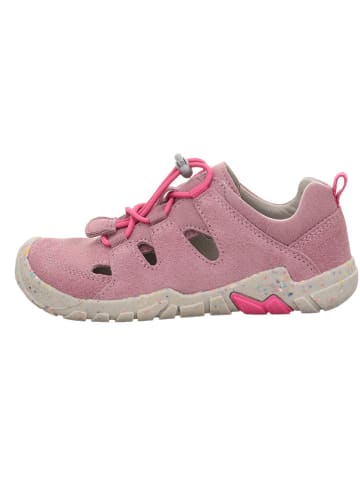 superfit Barfuß Leder-Halbsandalen "Trace" in Rosa