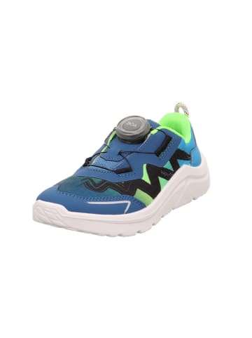 superfit Leder-Slipper "Kicks" in Blau/ Grün