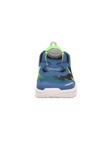 superfit Leder-Slipper "Kicks" in Blau/ Grün