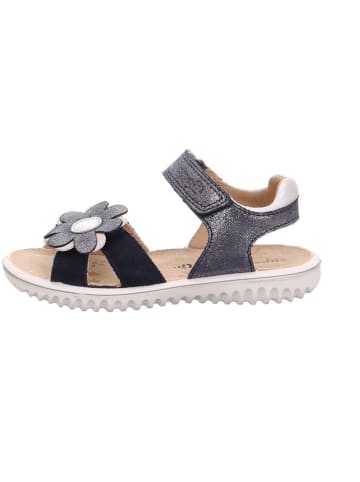 superfit Leder-Sandalen "Sparkle" in Dunkelblau/ Weiß