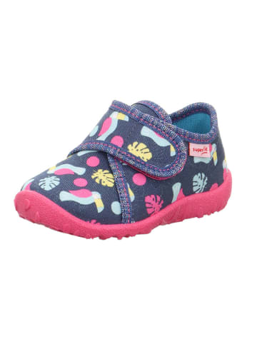 superfit Hausschuhe "Spotty" in Dunkelblau/ Pink