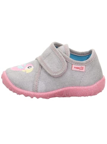 superfit Hausschuhe "Spotty" in Grau/ Rosa