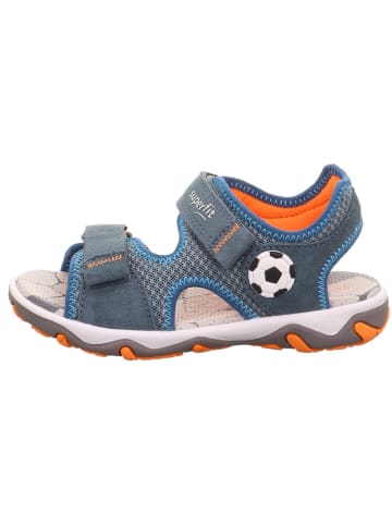 superfit Leder-Sandalen "Mike 3.0" in Grau/ Blau/ Orange