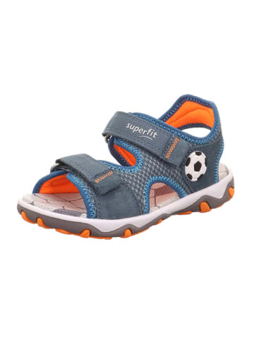 superfit Leder-Sandalen "Mike 3.0" in Grau/ Blau/ Orange