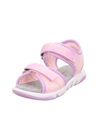 superfit Leder-Sandalen "Pebbles" in Rosa/ Lila
