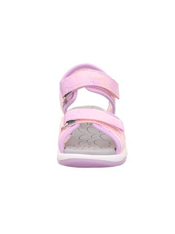 superfit Leder-Sandalen "Pebbles" in Rosa/ Lila
