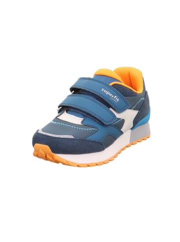 superfit Leder-Sneakers "Dash" in Blau/ Weiß/ Orange