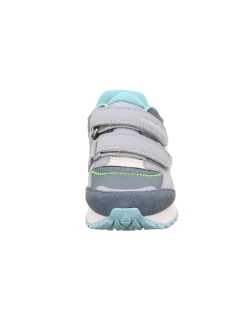 superfit Leder-Sneakers "Dash" in Dunkelblau/ Hellblau/ Weiß