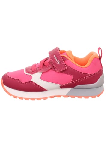 superfit Leder-Sneakers "Dash" in Pink/ Weiß/ Rot