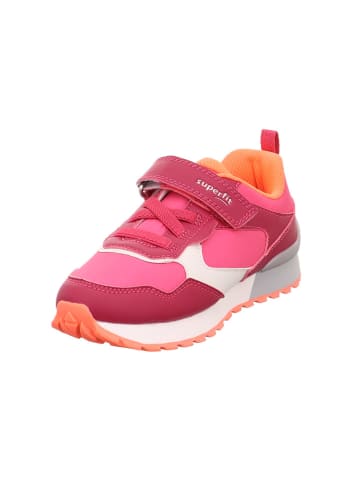 superfit Leder-Sneakers "Dash" in Pink/ Weiß/ Rot