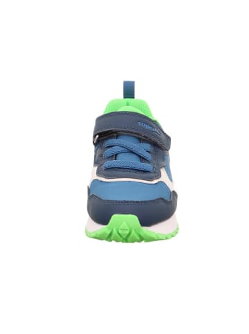 superfit Skórzane sneakersy "Dash" w kolorze niebiesko-biało-zielonym