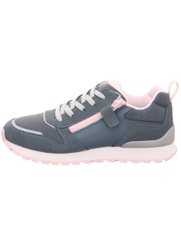 superfit Leder-Sneakers "Dash" in Dunkelblau/ Rosa