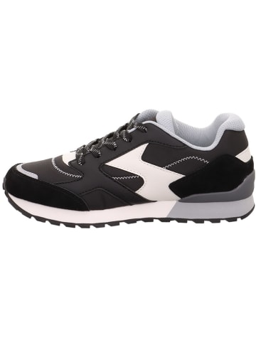 superfit Leder-Sneakers "Dash" in Schwarz/ Weiß/ Grau