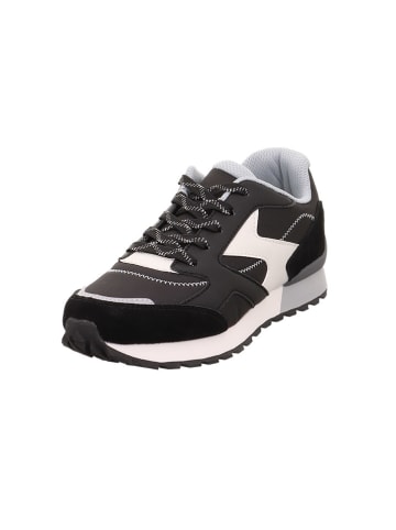 superfit Leder-Sneakers "Dash" in Schwarz/ Weiß/ Grau