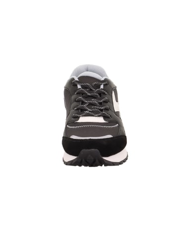 superfit Leder-Sneakers "Dash" in Schwarz/ Weiß/ Grau