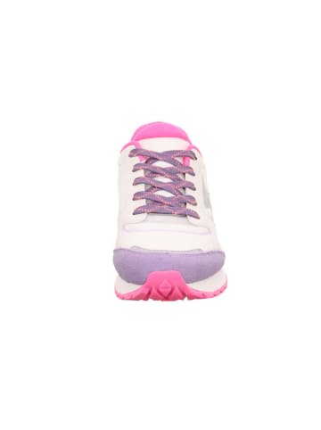 superfit Skórzane sneakersy "Dash" w kolorze różowo-biało-fioletowym