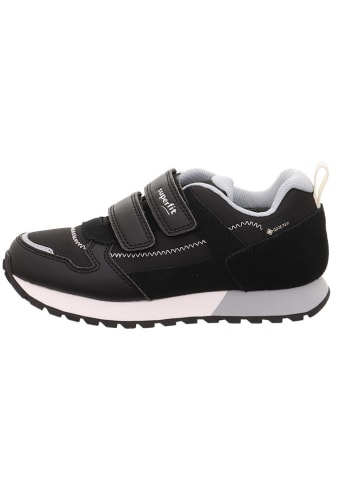 superfit Leder-Sneakers "Dash" in Schwarz/ Weiß