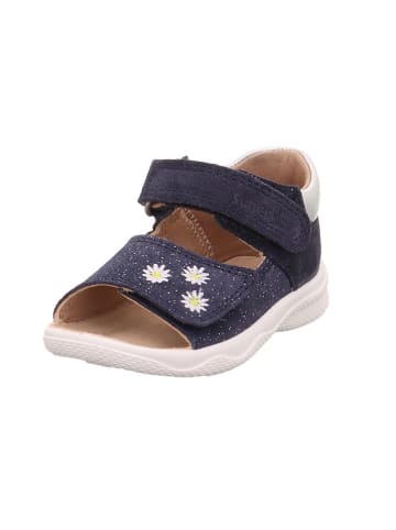 superfit Leder-Sandalen "Polly" in Dunkelblau/ Weiß