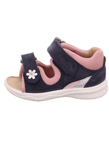 superfit Leder-Sandalen "Polly" in Dunkelblau/ Rosa
