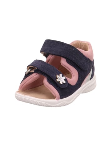 superfit Leder-Sandalen "Polly" in Dunkelblau/ Rosa
